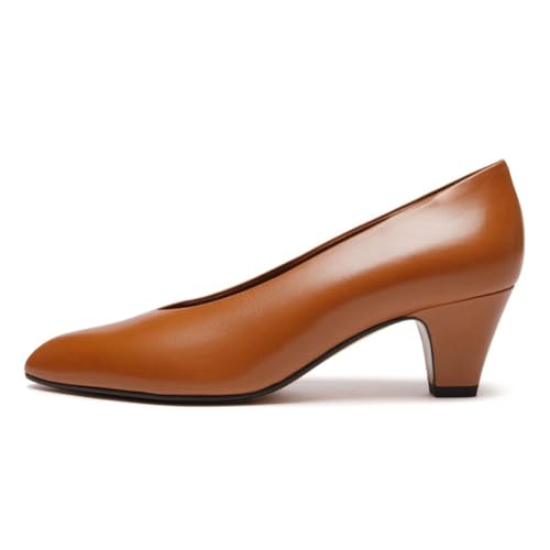 Milooey shoes Women's Pointed Toe Slip On Pumps Low Chunky Heels Ballet Comfort Daily Outfit Shoes Size 4-16 US2