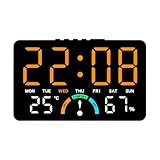 Horloge de chevet : le design compact de table s'adapte aux bureaux, étagères et tables de chevet, ce qui le rend adapté pour les chambres à coucher domestiques, les dortoirs, les comptoirs d'hôtel et les espaces de travail de bureau.