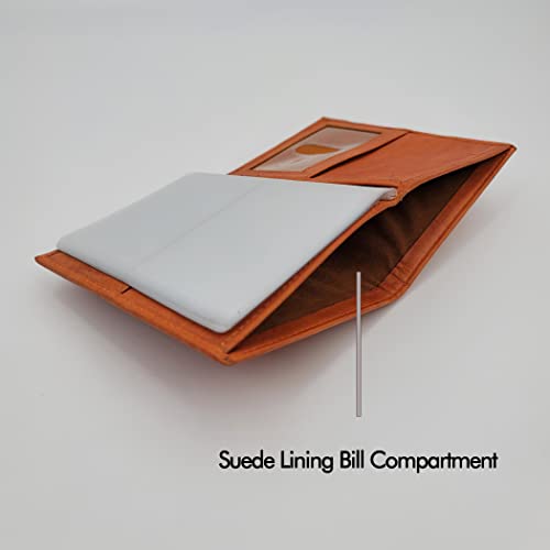Image of ag wallets AG Wallets RFID Signal Blocking Leather European Hipster Wallet (Marmalade Tan)