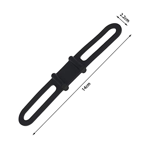 Correas de silicona para bicicleta pack de 10 gomas elásticas negras para linterna y móvil 5