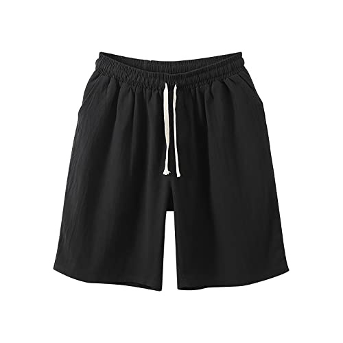 Short d'été respirant pour homme avec ceinture élastique et poches de loisirs