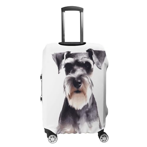 Well-behaved Schnauzer Luggage Cover Washable Elastic Suitcase Cover, Anti Scratch Personalized Suitcase Protectors, Fashion Baggage Covers For Travel4