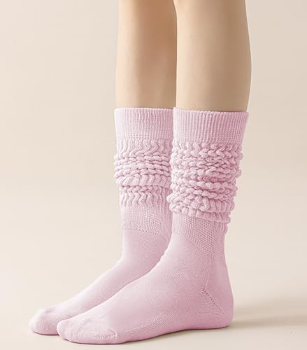 Image of Slouchy Socks for Women Stretchy Knee-High Scrunch Socks Soft Long Slouch Boot Socks