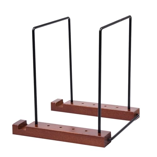 レコードディスプレイシェルフ - アルバムオーガナイザー、音楽ホルダー| CDSの木製レコードスタンド、LPストレージスタンドラック、フォトアルバム、ブックレット、ドキュメント、アートコレクション用のデスクトップファイルディバイダー