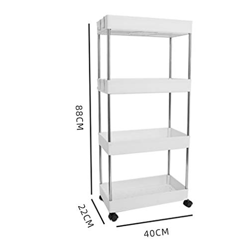 Küche Regale Pulley Movable Trolley, Badezimmer Storage Rack (Farbe : A, Größe : 88cm×22cm×40cm)