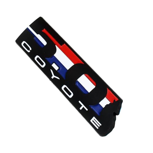 Image of 2Pc 5.0L Coyote Engine Emblem Coyote Badge 3D Sticker Nameplate (Black)