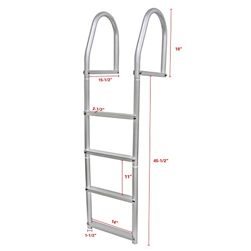 Extreme Max 3005.4105 Weld-Free Fixed Dock Ladder - 4-Step #TOP1