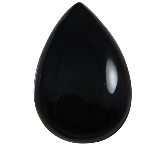 Onyx noir naturel poire cabochon 48,9 carats Mc64 pierre pour bijou DIY