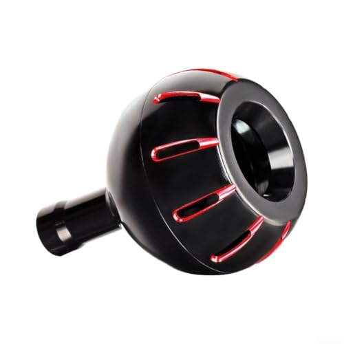 Aluminium Round Reel Knob 35mm Power Handle for Daiwa - Stylish Anodized Finish Saltwater Freshwater Fishing Upgrade Silver Black(Black Red 38mm)