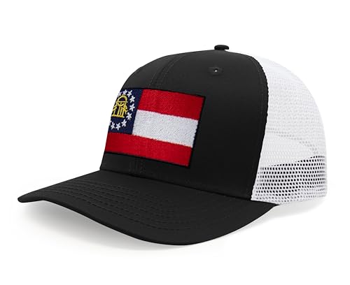 Image of International Tie State Hat for Men and Women, Adjustable Snapback Trucker Baseball Cap with Embroidered Patch
