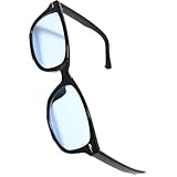 [ブリスレザー] クロ×Lブルー 伊達メガネ スクエア型 四角 細い 横長 フルリム メンズ レディース グラサン 度なし 伊達眼鏡 色付き 透明 クリア 四角 スクエア メガネ クロブチ 黒ぶち 黒縁 眼鏡 軽い 軽量 偏光 調光 だてめがね サングラス 小さめ 大きめ レンズ ズレにくい メタル プラスチック フレーム 太い 全縁 セルフレーム 10714-100-389