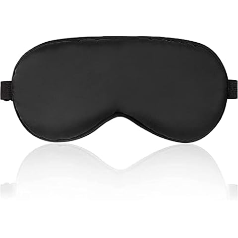 SUUWEE Sleep Mask, Silk Eye Mask for Sleeping, Super Soft Eye Masks with Adjustable Strap, Lightweight Comfortable Blindfold, Perfect Block Light for Men Women Cover