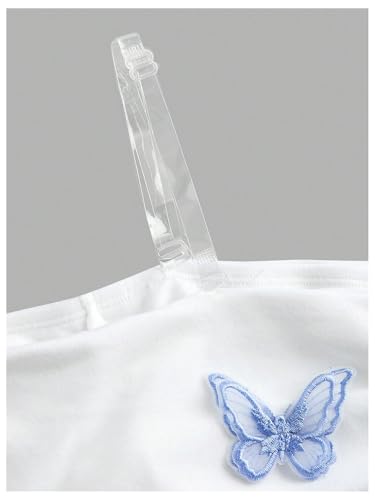 Verdusa Girl's Y2K 3D Butterfly Off The Shoulder Tops Bow Tie Flare Sleeve Ruched T Shirt4