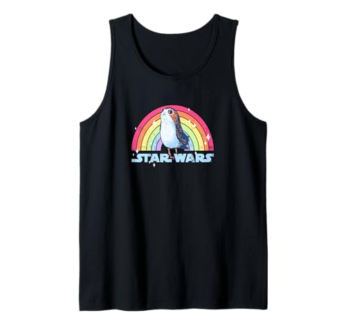 Débardeur Star Wars Porg imprimé arc-en-ciel pour homme et femme passionnés de cinéma