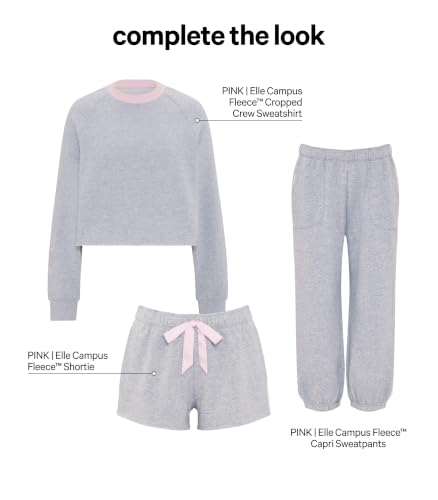 Victoria's Secret Pink | Elle Campus Fleece™ Shortie, Medium Heather Grey, XS - image 5