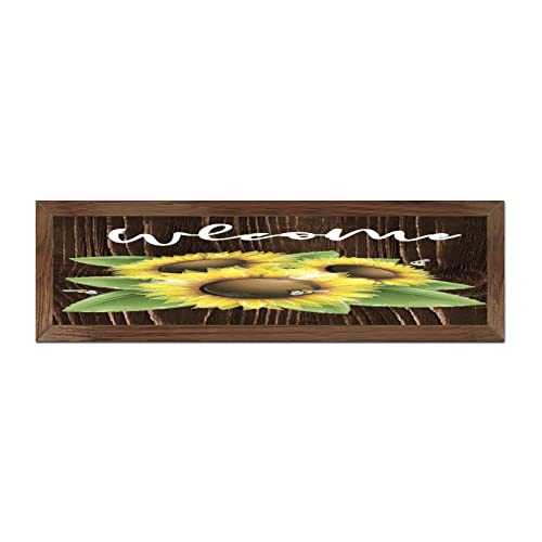Cadre de décoration murale sunflower en bois vintage style rustique