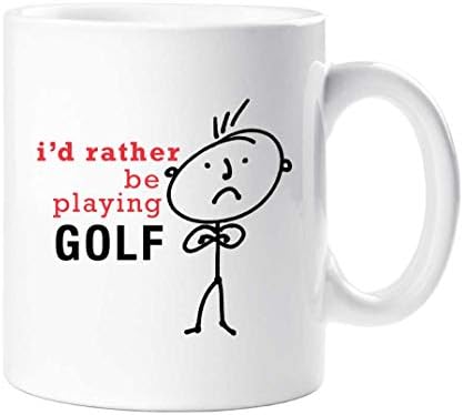 60 Second Makeover Mens I'd Rather Be Playing Golf Mug Present Dad Boyfriend Man Gift Funny Golfer