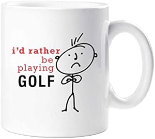 60 Second Makeover Mens I'd Rather Be Playing Golf Mug Present Dad Boyfriend Man Gift Funny Golfer