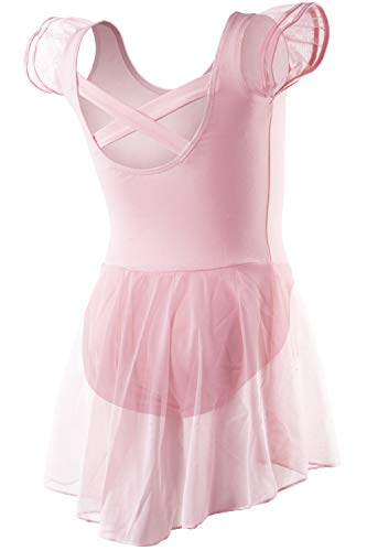DIPUG Ballet Leotards for Girls Ballet Leotard With Skirt Toddler Dance Leotards Flutter