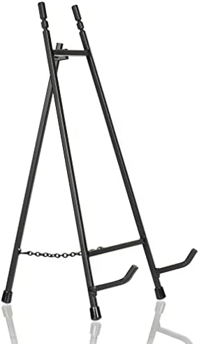 Red Co. 13” Tall Modern Metal Tripod Plate Stand and Art Holder Easel, Black
