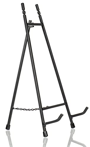 Red Co. 13” Tall Modern Metal Tripod Plate Stand and Art Holder Easel, Black