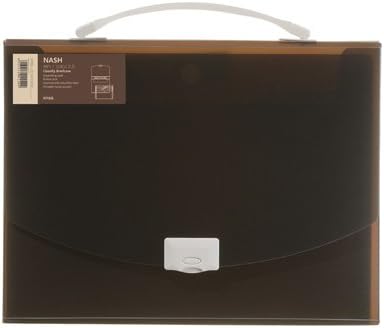 DIANDE Removable Expanding Portfolio-Simplicity Business 6 Pockets A4 Size File Folder-With a Telescopic Handle,a click-button for closing and Insterted Subject Labels-Available in 3 colors (brown)