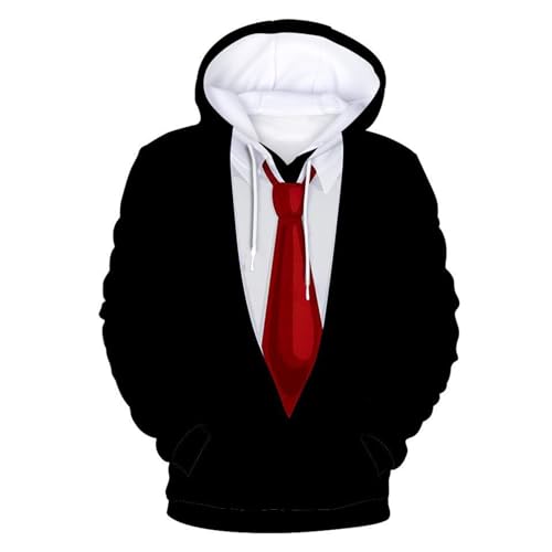 Sweat à capuche 3D Tux pour homme sweat-shirt imprimé humour