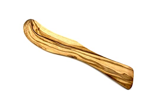 D.O.M. Buttermesser aus Olivenholz - Einzeln oder im preiswerten Set - Gravur möglich (Buttermesser Set 6 Stück ohne Gravur)