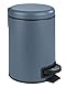 WENKO Treteimer Mod. Leman, 3 Liter, mit herausnehmbarem Einsatz, aus lackiertem Stahl, 17 x 25 x 22,5 cm, Dunkelblau