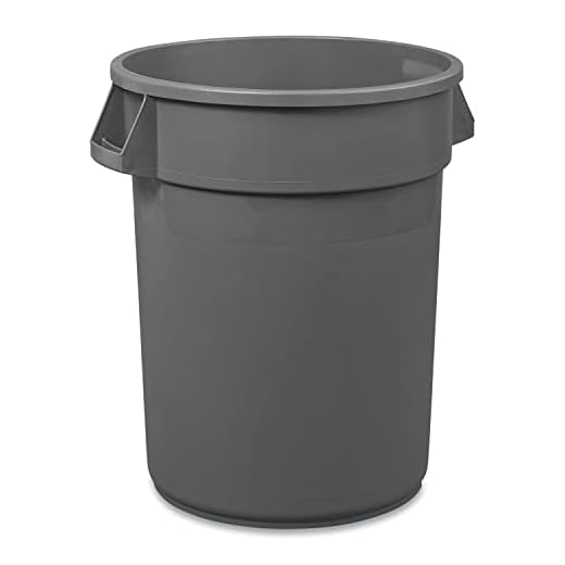 Boardwalk 32GLWRGRA Round Waste Receptacle LLDPE 32 gal Gray
