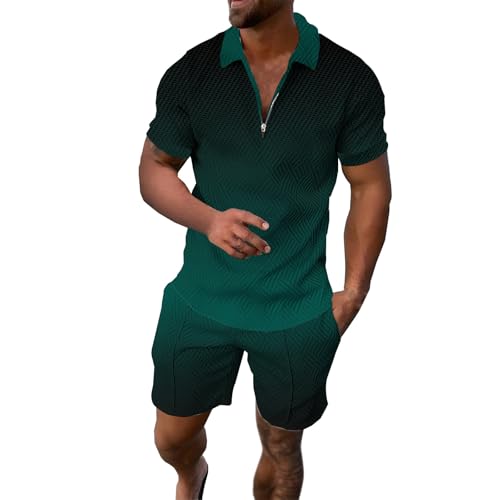 Ensemble t-shirt et short grande taille homme tenue de vacances