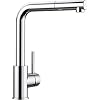 BLANCO MILA-S chrom | Hochdruck | Mit herausziehbarem Schlauch | Rückflussverhinderer | Keramik Kartusche | Gesicherte Wasserqualität & Wassersparend