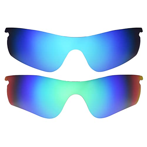 Lentilles pour Oakley Radarlock Path bleues et vertes en taille unique interchangeable