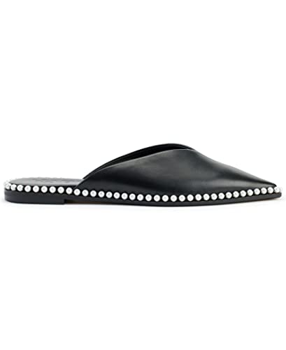 Image of Karl Lagerfeld Women's Vyra Studded Slip on Loafer Mule with Pointed Toe