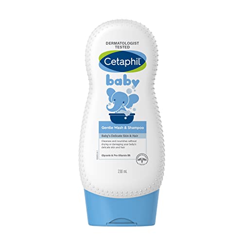Image of Cetaphil Baby Daily Lotion, 400ml, Baby Shampoo and Wash, 230 ml, Shampoo-200 ml, and Massage Oil-200 ml (Pack of 4) - Combo