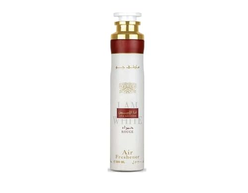 Ambientador Lattafa Ana Abiyedh Rouge 300ml, Aroma Oriental Amaderada con Notas de Bergamota, Caramelo y Almizcle de Larga Duración, Fragancia para Hogar Coche y Oficina (Ana Abiyedh Rouge)