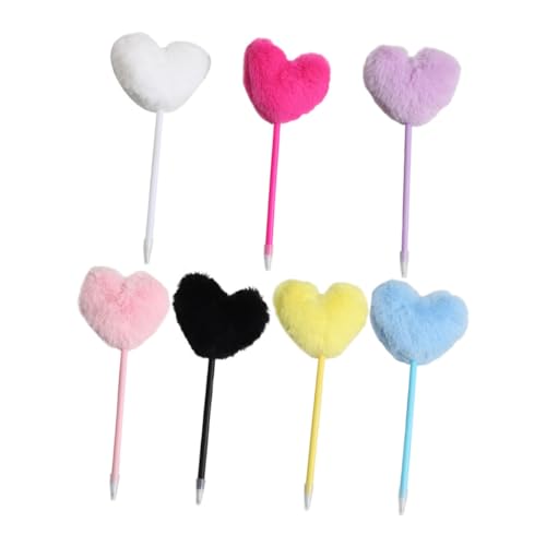Bolígrafo pompón de corazón Veemoon decorativo para regalar a mujeres y niñas