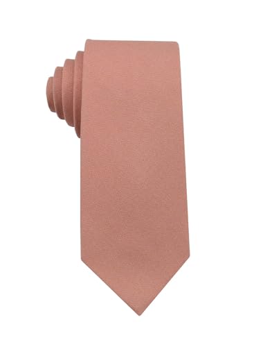 Image of Mens Solid Linen Ties - Slim Pattern Necktie for Men Wedding Groomsmen