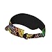 Retro Fashion 80s 90s Visors Hat for Women Men Wide Brim Beach Hat Foldable Sport Sun Visor Hat Summer Packable
