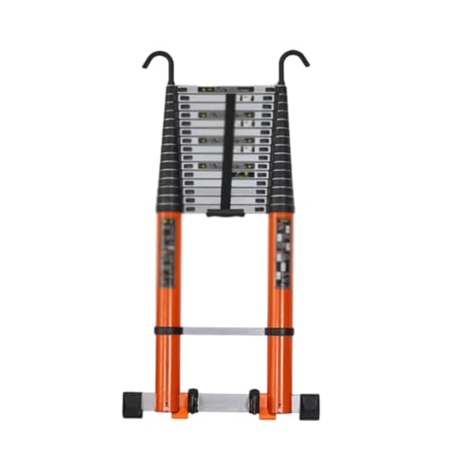 Telescopic Ladder Telescoping Ladder with Hooks and Stabilizers Heavy Duty Collapsible Extendable Ladder for Home