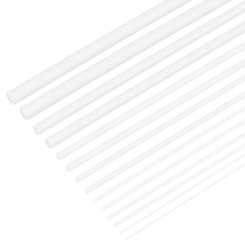 Tiges rondes en acrylique solide BENECREAT de haute résistance pour structure de modélisme DIY