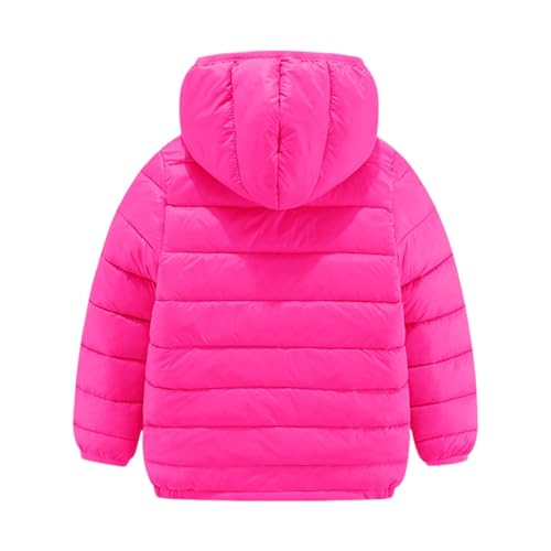 Winter Warm Puffer Jackets for Girls Boys Windproof Hooded Padded Down Coats Kids Long Sleeve Solid Zip Up Outerwear2