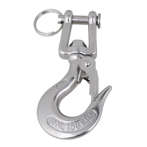 Crochet de levage pivotant inox œil autobloquant 1000kg