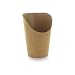 Disposable French Fries or Wrap Cup (Case of 1200), PacknWood - Brown Kraft Paper Food Containers French Fry Holder (5.5 oz) 210GSP49BR