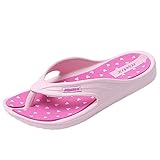  JOMIX Sommer Flip Flops Kinder Jungen Mädchen Schlappen Weiche Bunte Fußbett Sandalen Badelatschen Badeschlappen Schwimmbad Meer Strand (Rosa, 31 EU)