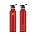 H2 Hydrology Narrow Mouth Water Bottle With 3 LIDS | Double Wall Vacuum Insulated Stainless Steel Water Bottle | Sports Water Bottle | Hot & Cold Leak Proof Sweat Free (24 oz, Red)