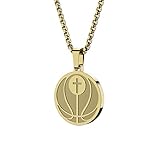 seensea Sports Pendant Necklace Basketball Inspirational Bible Verse Luke 1:37 Christian Gift for...