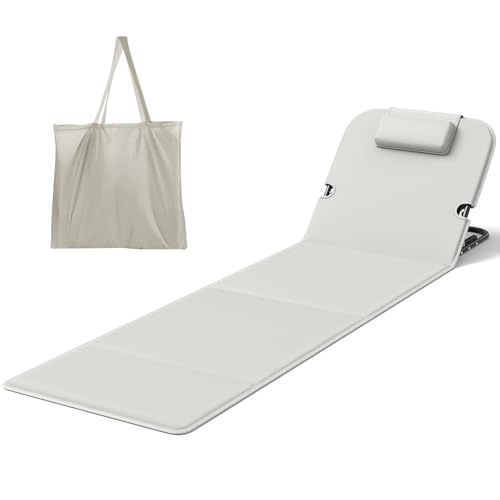 WildFun Esterilla de playa plegable mejorada gris