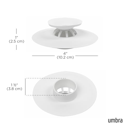 Waschbeckenstöpsel Umbra Flex DRN/Hair Catch in Weiß