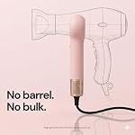 L'ANGE HAIR Axia HaloRing Hair Séchoir rapide à séchage ionique pour une finition lisse et sans frisottis 4 Réglages de chaleur (Blush)